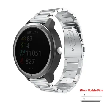 Garmin Vivoactive 3/Ticwatch 2 Žiūrėti Dirželis 20mm Metalo, Nerūdijančio Plieno Apyrankės Dirželio Samsung Galaxy Žiūrėti 42mm/Aktyvus