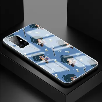 Genshin Poveikio Grūdintas Stiklas Case For Samsung Galaxy A51 A71 A50 A70 A10 A31 A41 A21s A40 A72 A91 M31 M51 Padengti Coque Fundas