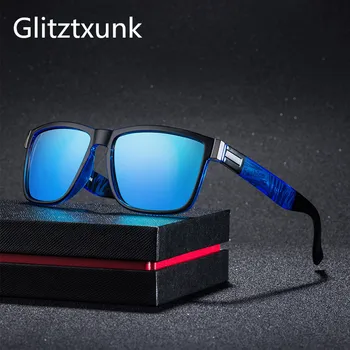 Glitztxunk Prekės ženklo Dizainas Poliarizuoti Akiniai nuo saulės Vyrams Vairuotojo Atspalvių Vyrų Derliaus Saulės Akiniai Vyrams Spuare Veidrodis UV400 Oculos