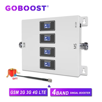 GOBOOST 4-BAND Korinio ryšio tinklo Signalo Stiprintuvas 4G LTE 800 GSM 900 DCS 1800 UMTS 2100 Signalo Stiprintuvas GSM 2G 3G 4G Kartotuvas 850 Interneto