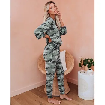 GOPLUS Moterų Mados Modelio Pižama Atsitiktinis Pižama Rinkiniai Sleepwear Namų Drabužius Sportui, Minkštas Namų Kostiumas Nightie Žiemos 2021