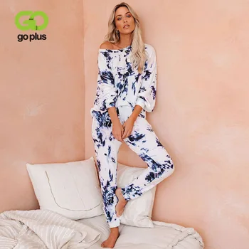 GOPLUS Moterų Mados Modelio Pižama Atsitiktinis Pižama Rinkiniai Sleepwear Namų Drabužius Sportui, Minkštas Namų Kostiumas Nightie Žiemos 2021