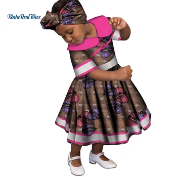 Gražių Mergaičių, Peter Pan Apykaklės Nėrinių Suknelės heidi bazin Riche Afrikos Spausdinti Ankara Suknelės Vaikams, Vaikų Afrikos Drabužių WYT246