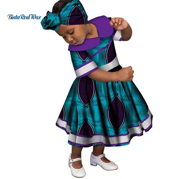 Gražių Mergaičių, Peter Pan Apykaklės Nėrinių Suknelės heidi bazin Riche Afrikos Spausdinti Ankara Suknelės Vaikams, Vaikų Afrikos Drabužių WYT246