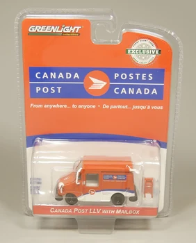 Greenlight 1:64 Canada Post LLV su pašto Dėžutę Diecast modelio automobilių