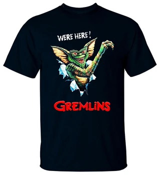 Gremlins V1 Čia Buvo Joe Dante Filmas Jav, 1984 M Marškinėliai (Juodas) Visi Dydžiai S-3Xl Vėliau kaip Naujos Stiliaus Marškinėliai