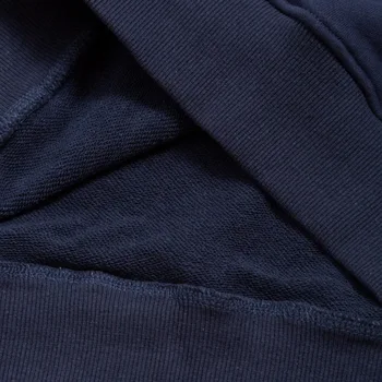 Grynos medvilnės marškinėlius mėlynas raides gobtuvu korėjos stiliaus madingi ilgomis rankovėmis megztinis berniukams