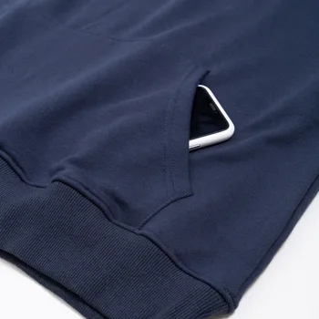Grynos medvilnės marškinėlius mėlynas raides gobtuvu korėjos stiliaus madingi ilgomis rankovėmis megztinis berniukams