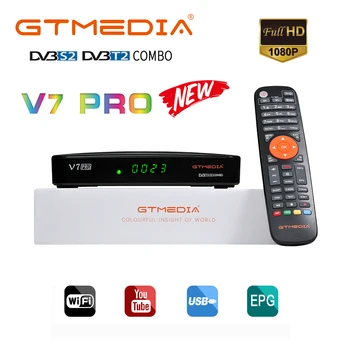 GTMEDIA V7 Pro Palydovinės TV Imtuvas: DVB-S2, DVB-T2 dekoderis CA Kortelės lizdas Europos ccam PK Freesat plus V7 laivas iš Ispanijos, Italijos DE