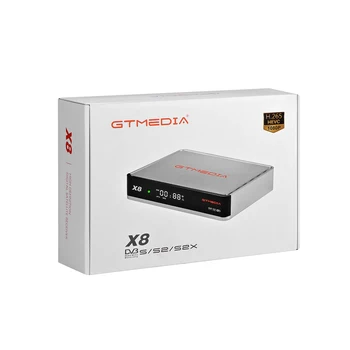 GTmedia X8 DVB-S/S2/S2X Built-in 2.4 G WiFi Paramos BISS auto roll Visą PowerVu WebTV ir VCM/ACM/multi-stream/T2-MI AVS+