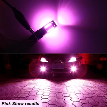 Gzkafolee 2VNT Automobilių Žibintų Lempučių lempa h3 led lemputė, Rūko žibintas Baltas purpurinis 30 SDM 4014 Chip 1000LM 10W