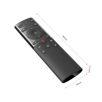 H17 2.4 G Bevielio Gyro Mic IR Mokymosi Balso Nuotolinio Valdymo Android TV Box