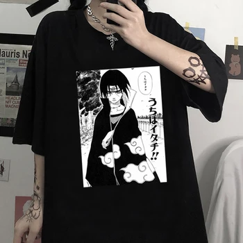 Harajuku Vyrų marškinėlius Naruto Uchiha Itachi Kietas Unisex Trumpas Rankovės marškinėliai Streetwear T-shirt
