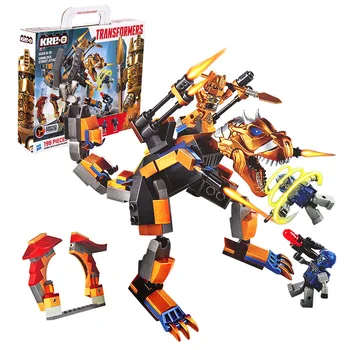 Hasbro transformatorius žaislas Optimus Prime Veržiasi kūrimo bloką mažų dalelių asamblėjos pastatas, blokinis vaikų žaislai