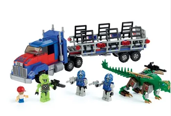 Hasbro transformatorius žaislas Optimus Prime Veržiasi kūrimo bloką mažų dalelių asamblėjos pastatas, blokinis vaikų žaislai