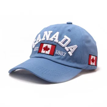 Hatlander prekės Kanada laišką siuvinėjimo kepuraičių medvilnės gorra snapback lenktas tėtis skrybėlę laisvalaikio lauko moterų, vyrų sporto bžūp
