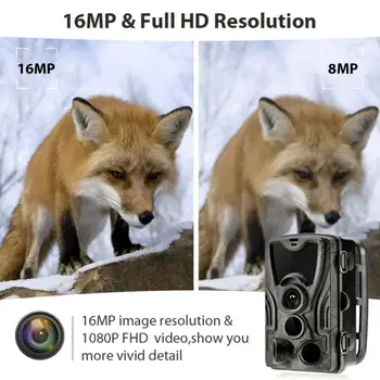 HC801A 16MP 1080P Gyvūnijos Skautų Matymo Kamera Medžioklės Kameros IR Takas Kamera, infraraudonųjų spindulių Medžioklės Takas Kameros medžioklė
