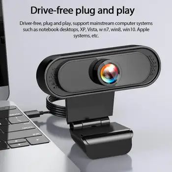 HD Kameros Mini Kompiuteris PC Web Kamera USB Driver-Nemokamai Built-In Dvejopo Mikrofonai-Live Transliacijos Vaizdo skambučius Konferencijos Darbą