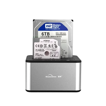 HDD Docking Station Diskų Dubliavimo 2 Lauro Kopiją, Vieno Disko Į Kitą USB 3.0-B Tipo Max 5Gbps Visą Aliuminio 2.5