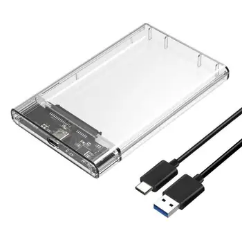 HDD SSD Atveju 2,5 colio SATA į USB 3.1 Skaidrus 5Gbps Pr 1 Tipas-C Kietojo Disko Dick Lauke Adapteris, skirtas 