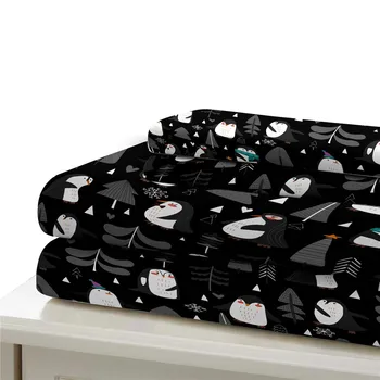 HELENGILI 3D Patalynės komplektas Pingvinas Spausdinti Antklode padengti nustatyti tikroviška patalyne su užvalkalas lova nustatyti namų Tekstilės #2-02
