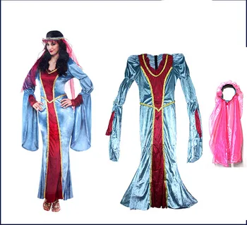 Helovinas šalis cosplay suaugusių moterų baltas rožinis mėlynas Ponios Romos Imperatorienė Graikija Egpty warrior princess dress kostiumai