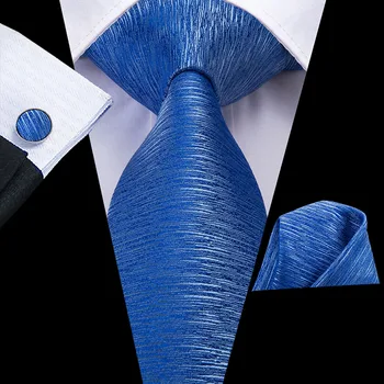 Hi-Tie Kieti Rožinės spalvos vyriški Kaklaraištis Nustatyti 8,5 cm Mėlyna Šilko Vestuvių Ryšius Vyrų Naujo Dizaino Hanky rankogalių segtukai Kokybės Vyrai Necktie