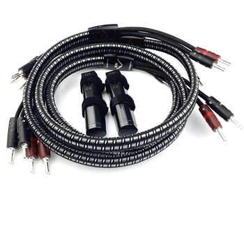 HiFi Garso K2 Garsiakalbio Kabelį 72V DBS Paviršiaus Sidabro Bi-Wire Garsiakalbio Laidą Kastuvu / Banana Plug