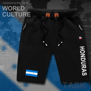 Hondūras vyrų paplūdimio šortai vyras vyrų valdybos šortai vėliavos treniruotės užtrauktukas kišenėje prakaito kultūrizmo 2017 medvilnės HND Hondūro Catrach