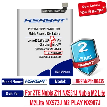 HSABAT 0 Ciklo 4450mAh Baterija ZTE Nubija Z11 Li3829T44P6h806435 NX531J Nubija M2 Lite M2Lite NX573J M2 ŽAISTI NX907J