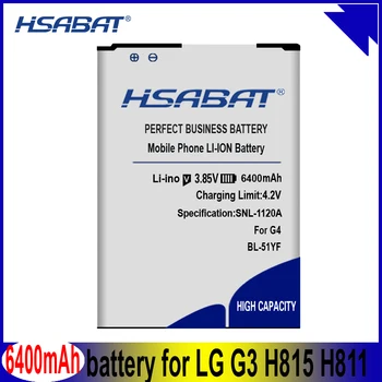 HSABAT 6400mAh Baterija LG G4 BL-51YF BL-51YH H815 H811 H810 VS986 VS999 US991 LS991 F500 G Stylo F500 F500S F500L F500K