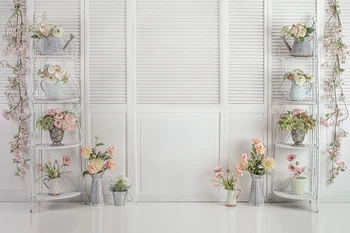 HuaYi nuostabių gėlių dekoracija baltai dažytos sienos fone fotografijos namų dekoro photoshoot fotografijos W-3934