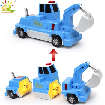 HUIQIBAO ŽAISLAI 3pcs Magnetinio Inžinierius Kėlimo transporto priemonių Blokai Vaikams, Statybos, Švietimo Žaislai inovacijų žaidimas
