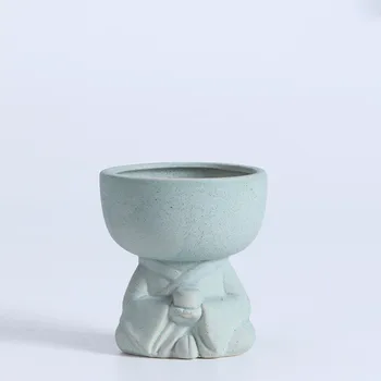 Humanoidų keramikos vazonas kūrybos animacinių filmų succulents konteinerių darbalaukio gėlių kompozicijų vaza namų puošybai gimtadienio dovana