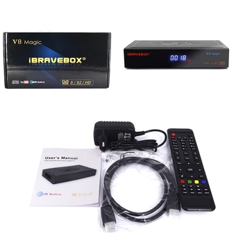 IBRAVEBOX V8 Magija orange Palydovinio TV Dekodavimo Built-in WIFI USB2.0 DVB-S2 Media Player 