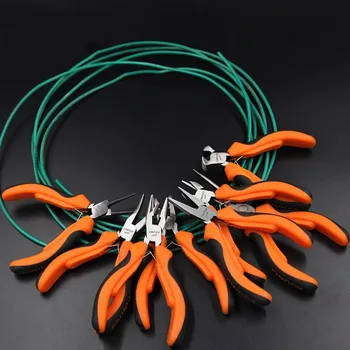 IEŠKIKLIS 4.5 colių Mini Replės Elektroninių Žirklės Laidų Pjovimo Cutter Vertus Remonto įrankiai Papuošalai Wire Stripper Multitool Pincetu