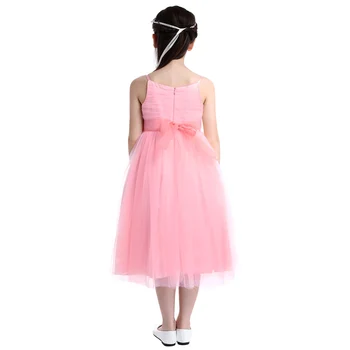 Iiniim Merginos Elegantiška Suknelė Tiulio Tinklelio ir Gėlių Mergaitės Suknelė Spagečiai Dirželiai Princesė Vestido de festa Birthday Party Dress