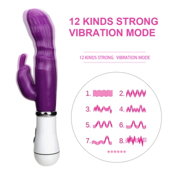 IKOKY 12 Vibracijos Režimą Rabbit Vibratorius Klitorio Stimuliatorius G-spot Massager Moterų Masturbator Erotinis Sekso Žaislai Moterims