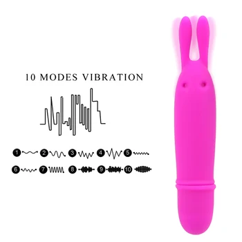 IKOKY Spenelių Massager Rabbit Vibratorius Moterų Masturbacija Stiprios vibracijos Klitorio Stimuliatorius 10 Greičio Sekso Žaislai Moterims