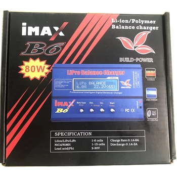 IMAX B6 RC Lipo Baterijos Likutis Kroviklis/Išleidiklis B6 80W Skaitmeninis LCD Ekranas NiCd NiMH ar ličio Balansas Įkroviklis