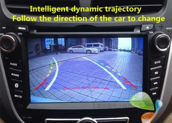 Intelligent dynamic trajektorija HD Automobilio galinio vaizdo Kamera LED Naktinio matymo Grįžtamieji automobilių Stovėjimo aikštelė Vandeniui CCD Camera