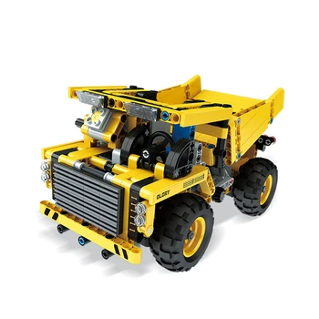 Inžinerija Transporto priemonės mini Blokai įrangos pardavimas, biuro įrangos serijos veiksmų skaičiai nustatyti RC Nuotolinio valdymo sunkvežimių Žaislai Vaikams 