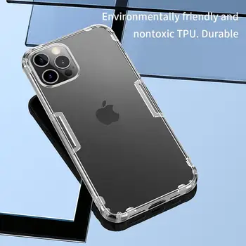 IPhone 12 Pro Dangtelį NILLKIN Skaidrios TPU Aišku, Minkštas Silicio Galinį Dangtelį iPhone 12 Pro Max Atveju Drop-įrodymas