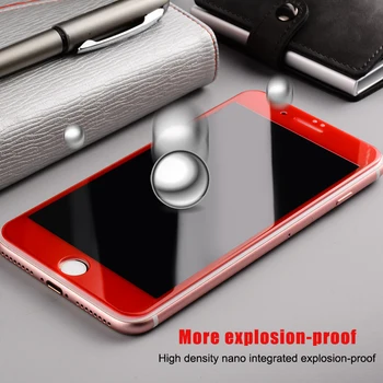 IPhone 6 6s 7 8 plius Screen Protector, iPhone 6 8 7 Plius Plėvelė Apsaugos Stiklo aukštos kokybės 5D Visiškai Padengti Grūdinto Stiklo