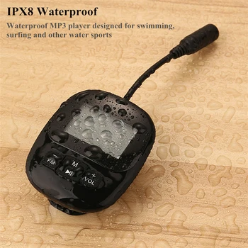 IPX8 Vandeniui 4G/8G Mp3 Plaukiojimas po vandeniu Sport MP3 Muzikos Grotuvas, Stereo Ausinės su FM Įrašą Ekrano Naršymas