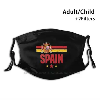 Ispanijos Vėliava Ispanijos Espana Dizaino Apsaugos Nuo Dulkių Filtras Plaunamas Veido Kaukė Vaikams, Ispanija Ispanijos Vėliava Ispanija Madrid