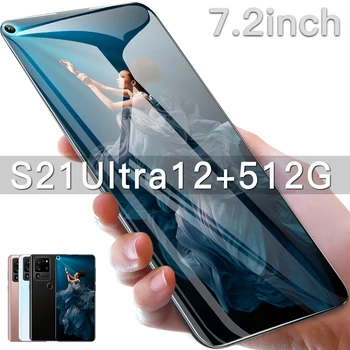 Išmanusis telefonas Samsum S21UItra 7.2 Colių Pasaulio Versija Visą ekraną Quad Kamera, Android 10 12 GB 512 GB 48MP 5800Mah Sandėlyje