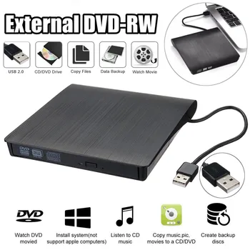 Išorinis DVD / CD Skaitytuvas Optinis įrenginys USB 3.0 DVD-RW CD-RW Grotuvas Burner Slim Portable Reader, Diktofonas Portatil Nešiojamas KOMPIUTERIS