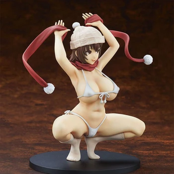 Japenese Q-Šešių Tsundero Yuka Yoshii PVC Veiksmų Skaičius, Anime Seksuali Mergina Pav Modelis Žaislų Kolekcija Statula Lėlės Dovana