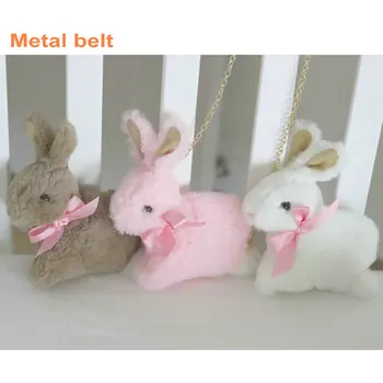 Japonija Lolita Cute rabbit pliušinis maišelį anime Katytė metalo diržo crossbody monetos maišeliai baby girl Mokyklos dovana draugei, žaislai